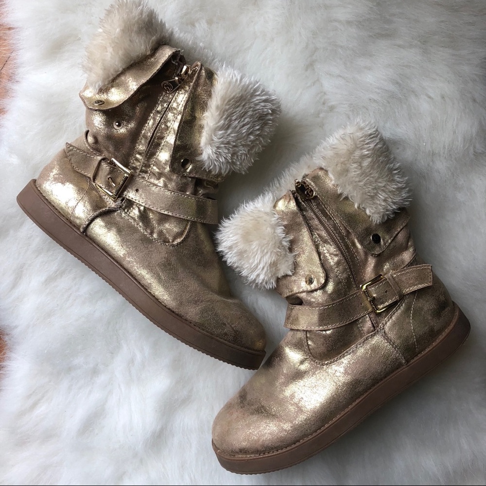Gold Guess Boots